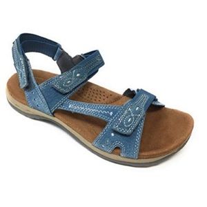 Earth Origins Barkley Sport Sandals - size 8W (Moroccan Blue)